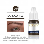 Tattoo Ink Nano Pigment Piimjas V&auml;rvid Poolp&uuml;simeigi komplektid Toon Kulmude Silmapliiats Huuled Ilu 3 ml Microblading Pigments 810 Dark Coffee