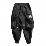 Jaapani t&auml;navar&otilde;ivad Techwear Cargo p&uuml;ksid meestele kottis laia jalaga must Jogger XL must