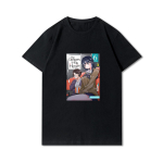 Anime The Dangers In My Heart Suvel tr&uuml;kitud vabaaja must l&uuml;hikeste varrukatega puuvillased topid O kaelaga Kassid Naiste T-s&auml;rgid Multifilmi graafilised s&auml;rgid XXXL