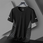 Suvejooksmine Sport Tee Fashion Kiirelt kuivavast materjalist l&uuml;hikeste varrukatega topid vabaaja O-kaelusega avar T-s&auml;rk Outdoor Fitnessi meeste T-s&auml;rk XL