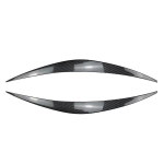 For Hyundai i30 PD i30 MK3 1.4GDI 1.4TGDI 2017- 2Pcs ABS Glossy Evil Headlight Eyebrows Eyelid Headlight 3D Trim Stickers Gloss Black black