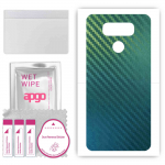 apgo Protective Skin Sticker for the back compatible with LG G6, Wrap Film, Foil, Vinyl - Pattern Carbon Chameleon CAKA1