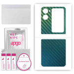 apgo Protective Skin Sticker for the back compatible with Oppo Find N2 Flip, Wrap Film, Foil, Vinyl - Pattern Carbon Chameleon CAKA1