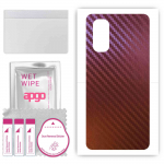 apgo skin sticker film foil vinyl for the BACK compatible with Oppo Reno4 Pro 5G, scratch-resistant, easy to install - Carbon Chameleon CAKA5
