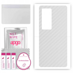apgo Protective Skin Sticker for the back compatible with Vivo X60t Pro Plus, Wrap Film, Foil, Vinyl - Pattern Transparent Carbon