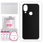 apgo Protective Skin Sticker for the back compatible with Cat S62 Pro, Wrap Film, Foil, Vinyl - Pattern Carbon Black