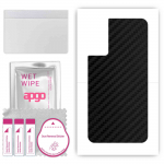 apgo Protective Skin Sticker for the back compatible with TCL 40 SE, Wrap Film, Foil, Vinyl - Pattern Carbon Black