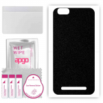 apgo Protective Skin Sticker for the back compatible with Lenovo Vibe C, Wrap Film, Foil, Vinyl - Pattern Matte Black