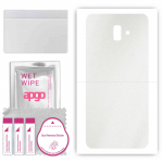 apgo Protective Skin Sticker for the back compatible with Samsung Galaxy J6 Plus, Wrap Film, Foil, Vinyl - Pattern Matte Transparent