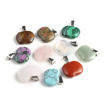 5tk/pakk &Otilde;unakujuline looduskivist ripats Reiki tervendav kristallkvartsist v&auml;&auml;riskivist amulett ehete valmistamiseks isetegemiseks tarvikud 19x20 mm 5Pcs/19x20mm