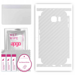 apgo Protective Skin Sticker for the back+sides compatible with Samsung Galaxy S6 G920, Full Wrap Film, Foil, Vinyl - Pattern Transparent Carbon