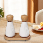 2 Pieces Salt and Pepper Grinding Mill Spice Grinder Manual plain plain