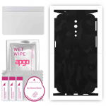apgo Protective Skin Sticker for the back+sides compatible with Oppo Reno Z, Full Wrap Film, Foil, Vinyl - Pattern Black Camo