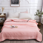 &Uuml;hev&auml;rviline suvine tekk Vett loputatud puuvill Kliimaseadme jahe tekk Paksenemine Tekk Masinpestav Vooditekid Quilt 100x150cm white
