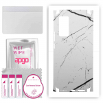 apgo Protective Skin Sticker for the back+sides compatible with Vivo X60t, Full Wrap Film, Foil, Vinyl - Pattern White Marble