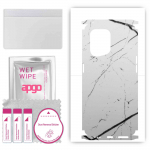 apgo Protective Skin Sticker for the back+sides compatible with Oppo Find X5, Full Wrap Film, Foil, Vinyl - Pattern White Marble