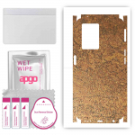 apgo Protective Skin Sticker for the back+sides compatible with Oppo A77 5G, Full Wrap Film, Foil, Vinyl - Pattern Rusty Copper