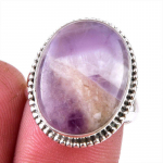 Looduslik Tiffany kivi v&auml;&auml;riskivi 925 prooviga h&otilde;bedast ehted s&otilde;rmus S.7.5 C1B08