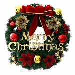 Punane j&otilde;ulup&auml;rg esiukse jaoks Kuldne aken seina uks j&otilde;ulukaunistustele Garland Ornament Guirnalda Navidad 30CM punane
