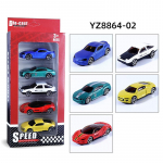 5 tk pakitud 1/64 simulatsioonisulamist retro sportautomudelite komplekt, laste m&auml;nguauto liugauto mudel, laste s&uuml;nnip&auml;evakingitus 1/64-Size:7.5*3*1.5cm,5P
