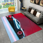 K&uuml;berpunk-sportauto maastikus&otilde;iduki multifilmiala vaip, vaip elutoa diivani uksemati kaunistamiseks, libisemiskindel p&otilde;randamatt 40x60cm(15x23in)