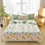 Tepitud voodikate suvelillede jaoks, tr&uuml;kitud lapitekk vooditele &uuml;heinimese/kuninganna/kuningaga suvetekk/tekk 150x200cm