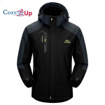 Cozy Up meeste veekindel vihmajope v&auml;litingimustes kerge Softshell vihmamantel matkamiseks XXL must