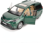 1/24 Toyota Sienna automudel, tagasit&otilde;mmatav m&auml;nguauto helide ja tuledega lastele poistele, t&uuml;drukutele ja t&auml;iskasvanutele, kingitus 1/24-Size: 21.5*10*7.6cm roheline