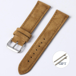 K&auml;erihm Vintage Suede Rihm Seiko jaoks Veisenahast K&auml;erihm Omega jaoks Rolex'i jaoks &Otilde;mblustega K&auml;ev&otilde;ru Sport Quick Release Asendus 22mm brown