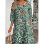 Naiste suvine V-kaelusega poolvarrukatega midikleit Vintage punane roheline lahtised lillemustriga kleidid M punane