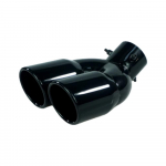 Universaalne 63 mm auto sisselaskeava, kahe silindriga tagumine v&auml;ljalaskeots Sabatoru summuti must titaanist v&auml;ljalaskeava roostevabast terasest autotarvikud