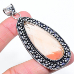Morganite Gemstone Handmade 925 Sterling Silver Jewelry Pendant 3.15 y2g11
