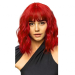 Naiste lokkis tukkidega parukas, &otilde;lgade pikkus, naturaalne kuumuskindel, k&otilde;rge temperatuuriga kiudaine laineline oranž punane pruun mustad s&uuml;nteetilised juuksed punane