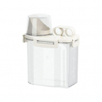 Riisi s&auml;ilituskonteiner suletud purgiga, toidukvaliteediga BPA vaba k&auml;epidemega disain, tolmukindel l&auml;bipaistev teraviljakonteiner jahukast S