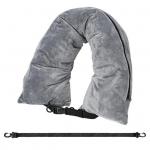 Kokkupandav Reisipadi Lukuga Disain Reguleeritav Suurus Reisi Tarvikud Multifunktsionaalne Kaela Tugipadi Magamiseks Puhkamiseks Padi hall