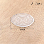 4 tk/komplekt l&auml;bipaistev silikoonm&ouml;&ouml;bli jalamatt laud diivani jalale liimitav plaaster Kokkup&otilde;rkevastane voodijalg vaigistatud libisemiskindel matt