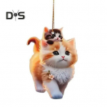 Multikas kassi akr&uuml;&uuml;list rippuv kaunistus Kodu siseruumides j&otilde;ulupuu auto tahavaatepeegel 2D lame kassipoeg rippuv kaunistus loomade ripats 1