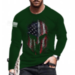 Meeste kevad-s&uuml;gis T-s&auml;rk &Uuml;mara kaelusega pikkade varrukatega meeste spordir&otilde;ivad, suures suuruses vintage 3D-printeriga pullover S