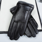 Kitsenahast kindad meeste &otilde;hukesed voodrita 100% t&auml;isnahast puuteekraaniga kevadised ja s&uuml;gisesed autojuhtimise kindad M must