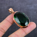 Natural Chrome Diopside Gemstone Handmade Copper Jewelry Pendant 2.09 b3f51