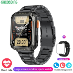 SACOSDING uus s&otilde;jav&auml;eline Bluetooth-k&otilde;ne nutikell meeste 2,01-tolline sporditreeningu k&auml;ev&otilde;ru veekindel h&auml;&auml;leassistent meestele Bluetooth Call watch