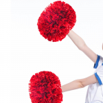 2 t&uuml;kki Cheerleading Pom Poms Cheerleader pomponid Cheerleader pomponid tantsuks Red