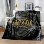 Rockb&auml;nd AC/DC retrotr&uuml;kiga flanellist soe pleed piknikutekk voodikate viskepleed voodipesu S&uuml;nnip&auml;evakink 40x50in