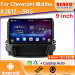 Android Chevrolet Malibu 8 2012 - 2015 jaoks Traadita Carplay Autoraadio Multimeediapleier Navigatsioon GPS 4G Bluetooth 4 core 1GB+32GB carplay