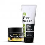 Ustraa Face Wash Acne Control - With Neem & Charcoal - 200g - Oil control, Prevents Acne & De-Tan Face Cream For Men - 50g