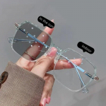 Moodsad naiste fotokroomsed prillid Luksuslikud ruudukujulised lugemisprillid naistele Unisex v&auml;rvimuutvad Presb&uuml;oopia p&auml;ikeseprillid +2.0