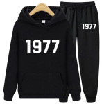 1977. aasta kaheosaline kapuutsiga pusakomplekt meestele ja naistele, moebr&auml;nd, High Street, lahtised fliisist s&uuml;gis-talvised soojad kapuutsiga pusad + p&uuml;ksid M white