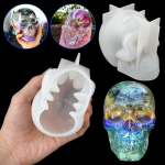 DIY silikoonvaigust valuvorm, 3D koljupea Halloweeni epoksiidist k&auml;sit&ouml;&ouml;vormi t&ouml;&ouml;riist 2022