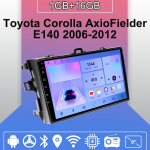 Android Carplay Auto Raadio Toyota Corolla Axio Fielder E140 jaoks 2006-2012 Multimeediam&auml;ngija Peaseade Stereo GPS Navigatsioon BT WIFI 2+32GB 1+16GB