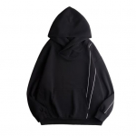 Talvine unisex kapuutsiga pusa kaelakaitsmega, k&otilde;rge krae ja kapuuts, hiphop 2XL must